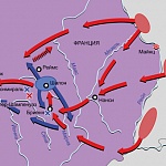 Шестая антифранцузская коалиция 1812–1814 гг. Карта кампании во Франции в 1813-1814 гг.